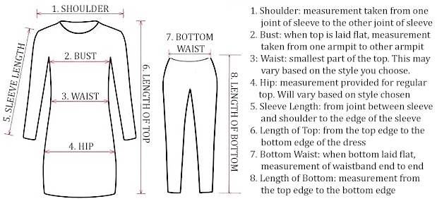Skirt Measurement Guide With Size Chart 