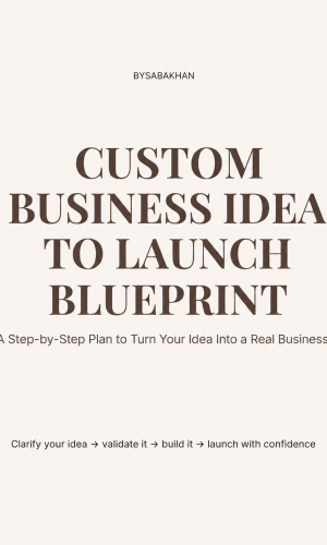 Custom Business Idea To Launch Blueprint