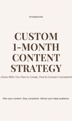 Custom 1-Month Content Strategy